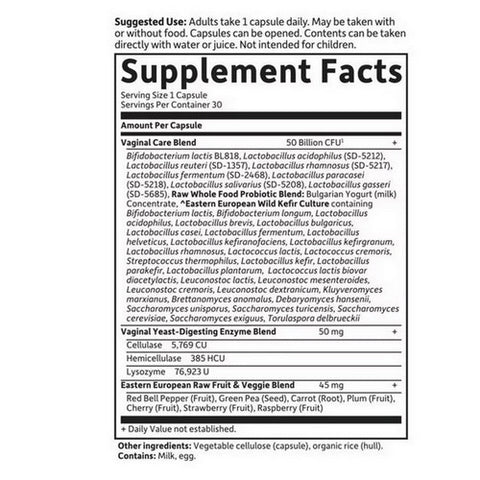Garden of Life, Raw Probiotics Vaginal Care, 30 Caps
