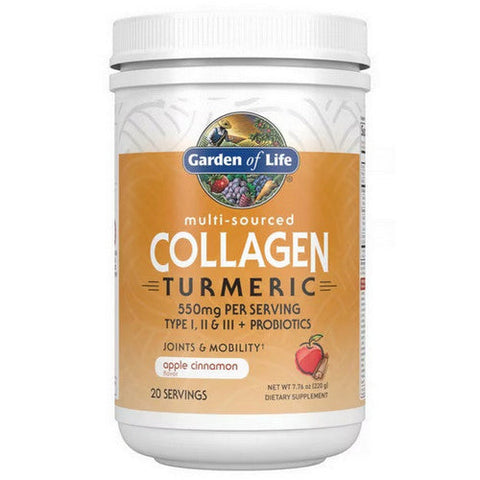 Garden of Life, Multi Source Collagen Turmeric Apple Cinnamon Powder, 7.76 Oz Garden of Life