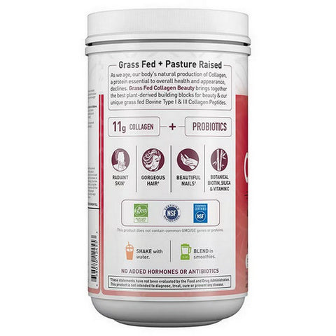 Garden of Life, Grass Fed Collagen Beauty Cranberry Pomegranate Powder, Cranberry Pomegranate, 9.52 Oz