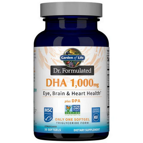 Garden of Life, Dr. Formulated DHA, Lemon, 30 Softgels
