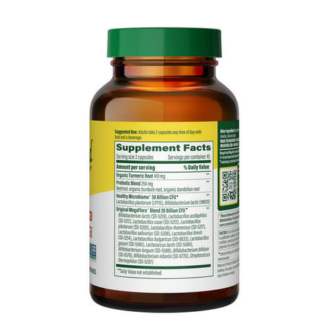 MegaFood, MegaFlora Probiotic with Turmeric, 90 Caps MegaFood