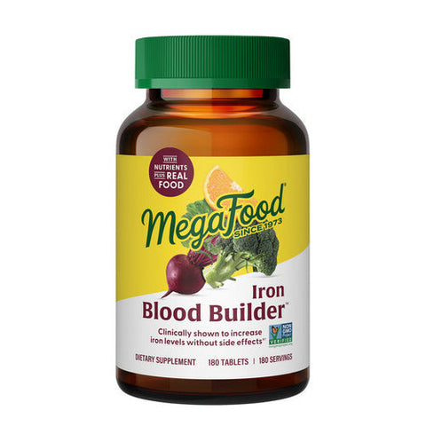 MegaFood, Blood Builder Iron Supplement, 180 Tabs MegaFood