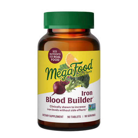 MegaFood, Blood Builder Iron Supplement, 90 Tabs MegaFood