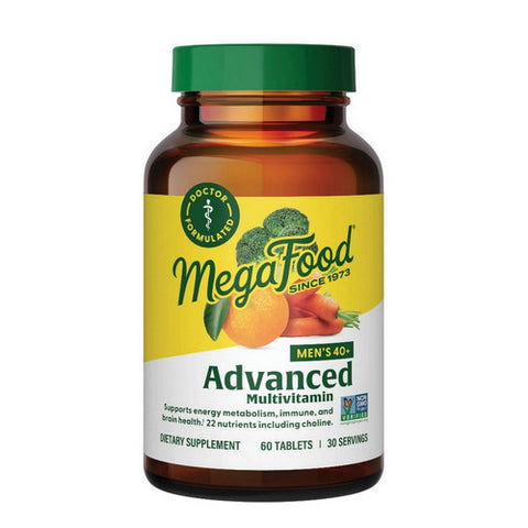 MegaFood, Men's 40+ Advanced Multivitamin, 60 Tabs MegaFood
