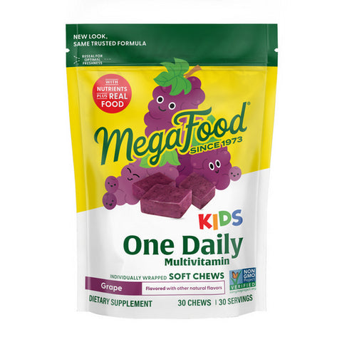 MegaFood, Kids Multivitamin, Grape, 30 Soft Chews MegaFood