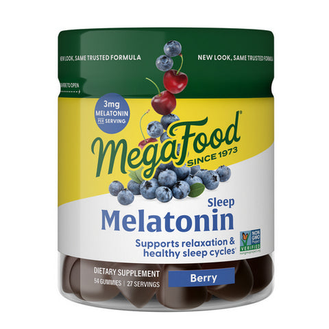 MegaFood, Melatonin Berry Good Sleep, Berry, 54 Gummies MegaFood