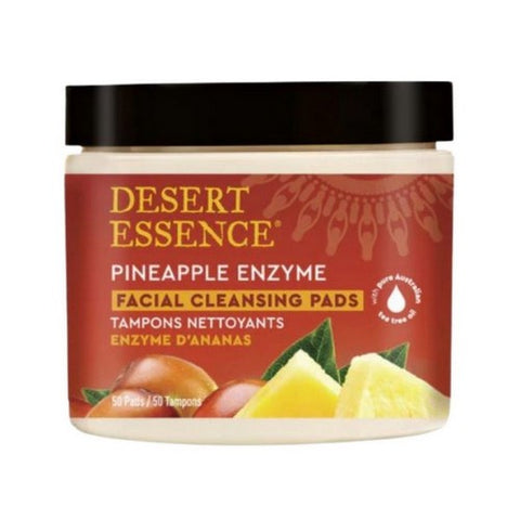 Desert Essence, Pineapple Enzyme Facial Cleansing Pads, 50 Count