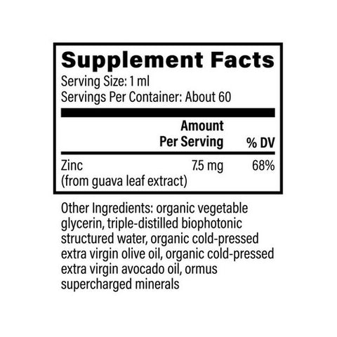 Global Healing Center, Organic Zinc Liquid, 2 Oz