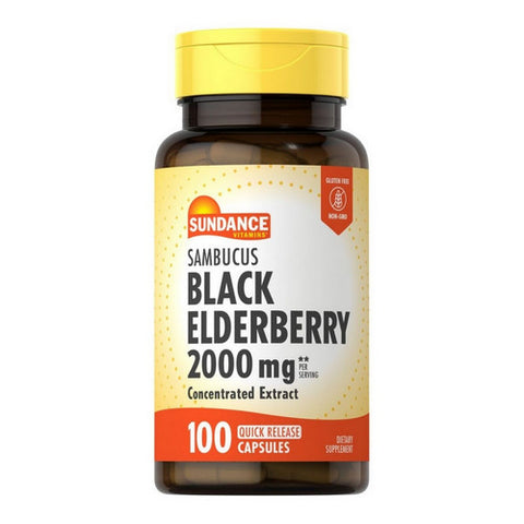 Sundance, Sambucus  Black Elderberry, 1000 mg, 100 Caps