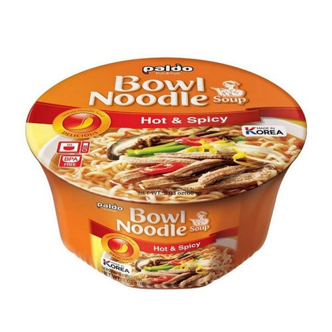 Paldo, Noodle Bowl Hot & Spicy, 3.03 Oz