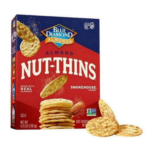 Blue Diamond, Almond Nut-Thins Rice Cracker Snacks, Case of 12 X 4.25 Oz