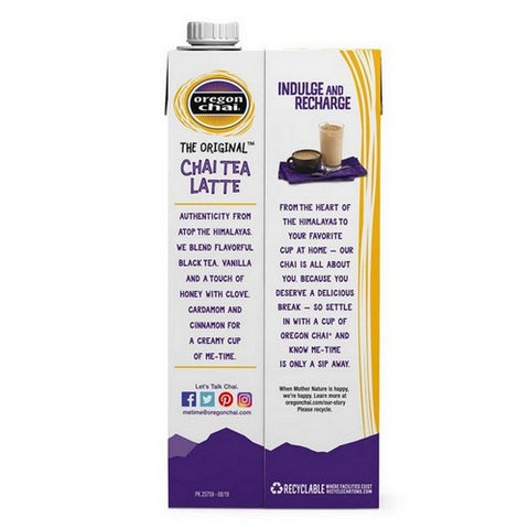 Oregon Chai, Chai Tea Latte Original, 32 Oz(Case Of 6)