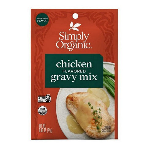 Simply Organic, Organic Chicken Flavored Gravy Mix, 0.85 Oz