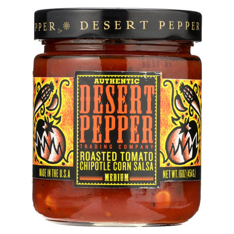 Desert Pepper, Roaste D Tomato Chipotle Corn Salsa, Case of 6 X 16 Oz Desert Pepper