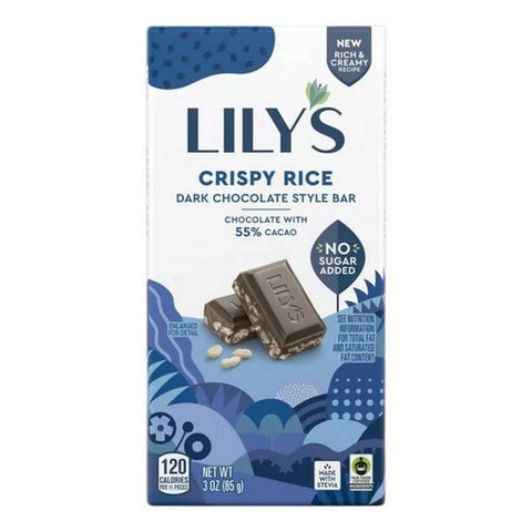 Lily's, Dark Chocolate With Stevia Crispy Rice, 3 Oz(Case Of 12)