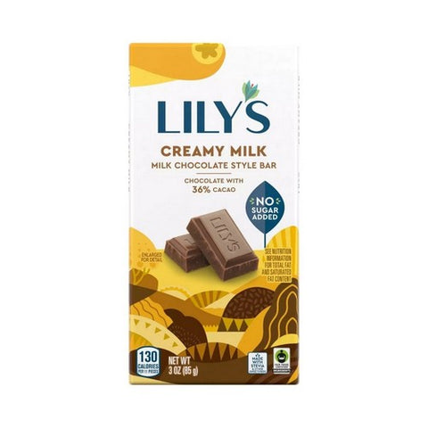 Lily's, Creamy Milk Chocolate Bar With Stevia, 3 Oz