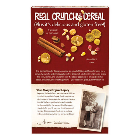 Natures Path, Organic Sunrise Crunchy Cinnamon Cereal, 10.6 Oz(Case Of 12)