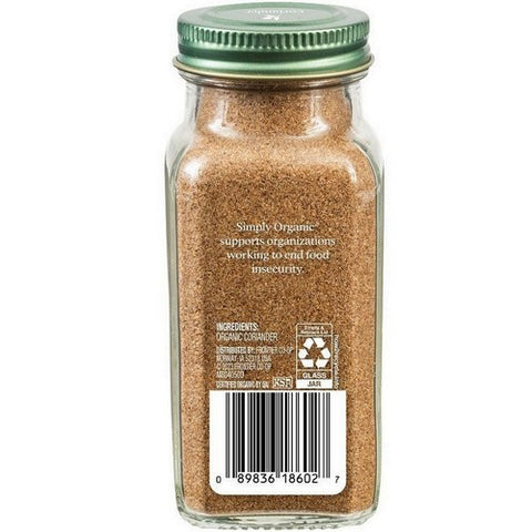 Simply Organic, Organic Coriander Seed Ground, 2.29 Oz(Case Of 6)