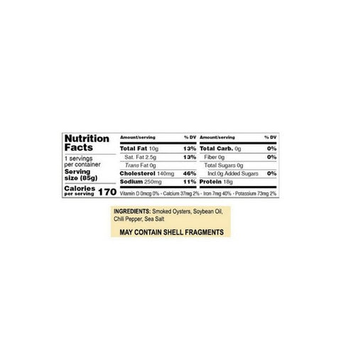 Napoleon Co, Smoked Oysters, 3.75 Oz(Case Of 25)