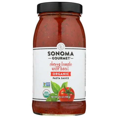 Sonoma Gourmet, Sauce Psta Chry Tom Bsil, Case of 6 X 25 Oz