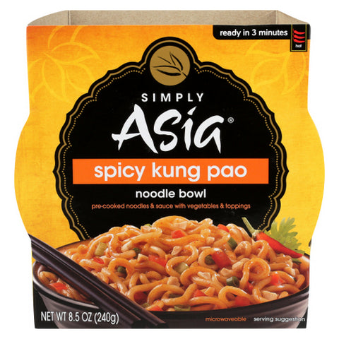 Simply Asia, Spicy Kung Pao Noodle Bowl, 8.5 Oz(Case Of 6)