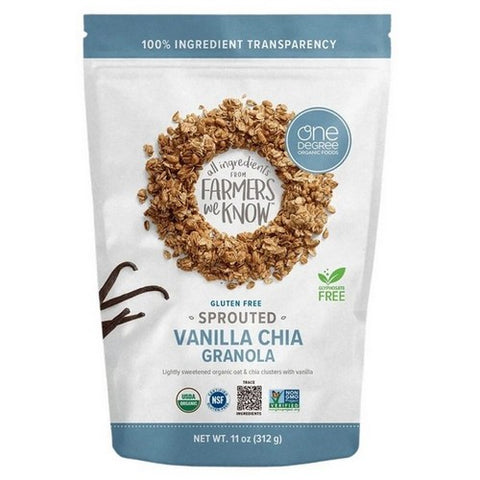 One Degree, Sprouted Oat Granola  Vanilla Chia, 11 Oz(Case Of 6)
