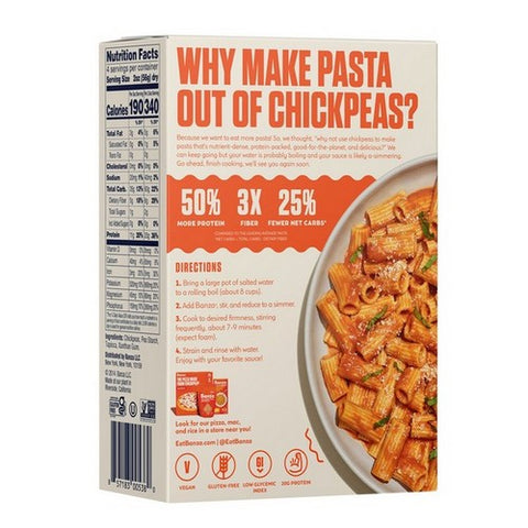 Banza, Rigatoni Chickpea Pasta, 8 Oz(Case Of 6)