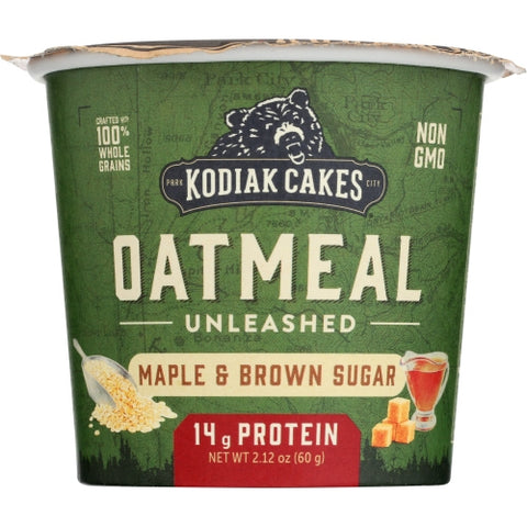 Kodiak Cakes, Oatmeal Power Cup Maple And Brown Sugar, 2.12 Oz(Case Of 12)