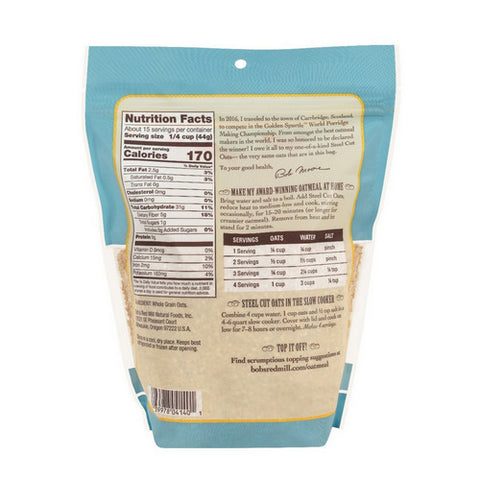 Bobs Red Mill, Steel Cut Oats, 24 Oz(Case Of 4)