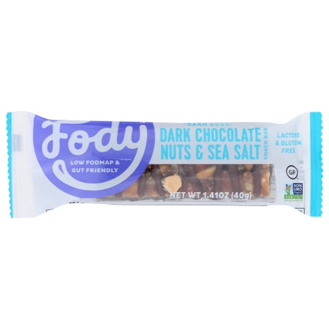 Fody Foods, Bar Drk Choc Ssalt, Case of 12 X 1.41 Oz