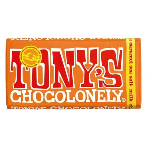 Tonys Chocolonely, 32% Milk Chocolate bar Caramel Sea Salt, 6.35 Oz(Case Of 15) Tonys Chocolonely