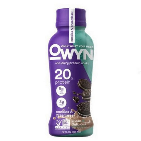 Owyn, Cookies and Cream Plant Based Protein Shake, 12 Oz(Case Of 12)