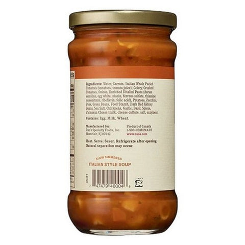 Rao's, Specialty Food Soup Vegetable Minestrone, 16 Oz(Case Of 6)