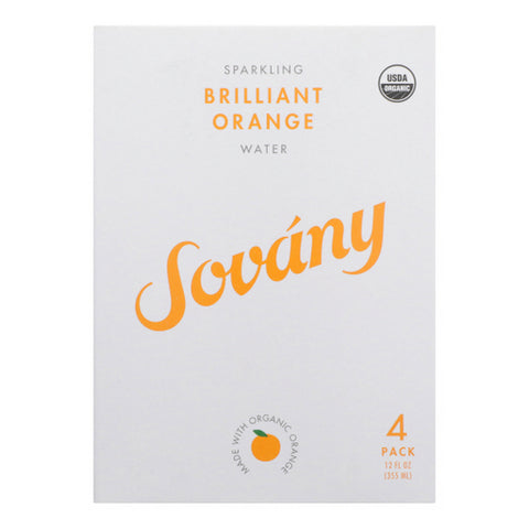 Water Sprkg Brlt Orng 4Pk Case of 6 X 48 Oz by Sovany