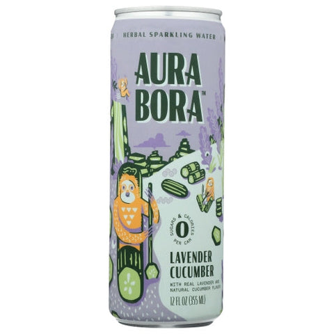Aura Bora, Water Sprkl Lav Cucumber, Case of 12 X 12 Oz Aura Bora