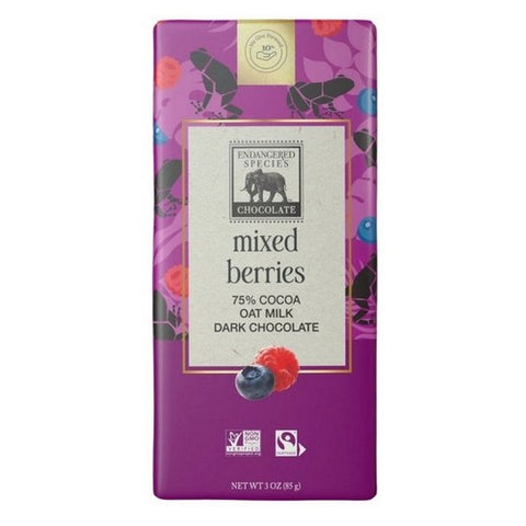 Endangered Species, Choc Bar Bat Drk Intns 75% W N, 3 Oz(Case Of 12)