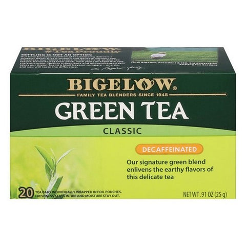 Bigelow, Green Tea Classic Decaffeinated, 0.91 Oz(Case Of 6)