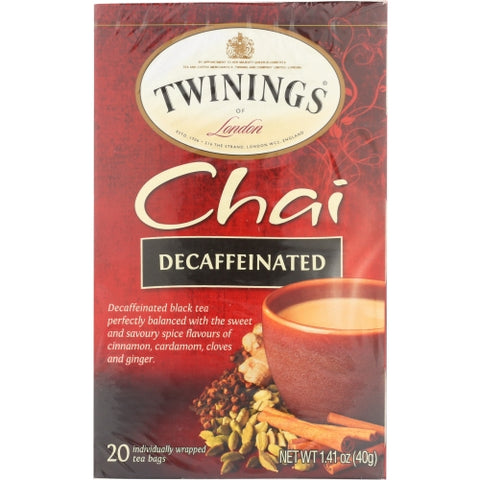 Twinings Tea, Tea Dcf Chai, 20 Bags(Case Of 6)
