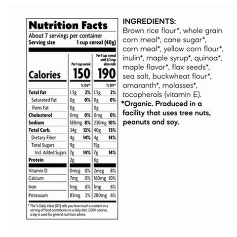 Natures Path, Organic Sunrise Crunchy Maple, 10.6 Oz(Case Of 12)