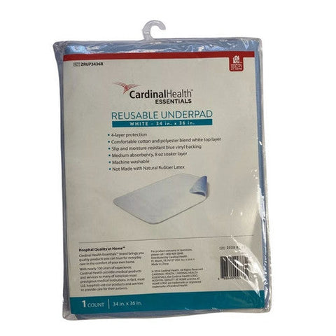 Cardinal, Reusable Underpad 34 X 36 Inch Polyester / Rayon Moderate Absorbency ZRUP3436R, Count of 1 Cardinal