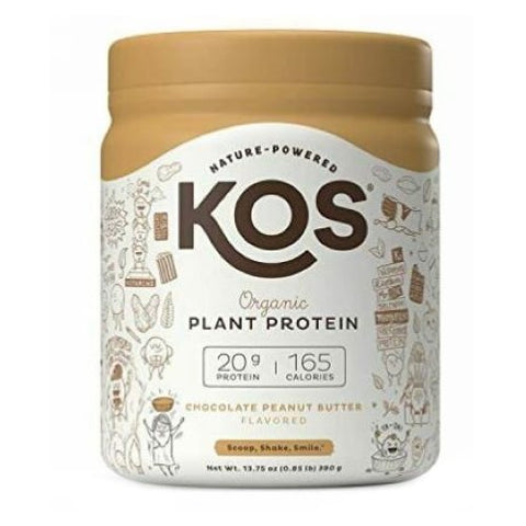 Kos, Organic Protein Powder, Chocolate Peanut Butter 13.75 Oz