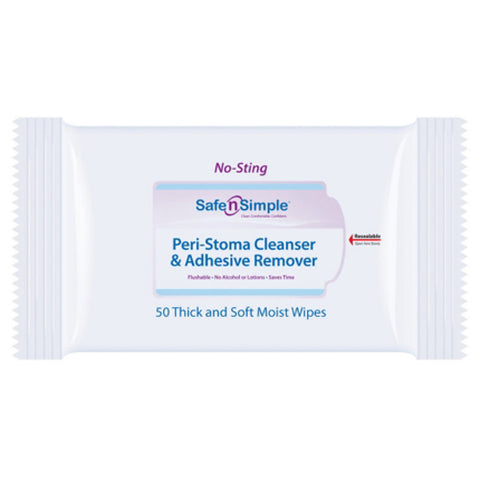 Safe N Simple, Adhesive Remover Wipe, Pack Of 50