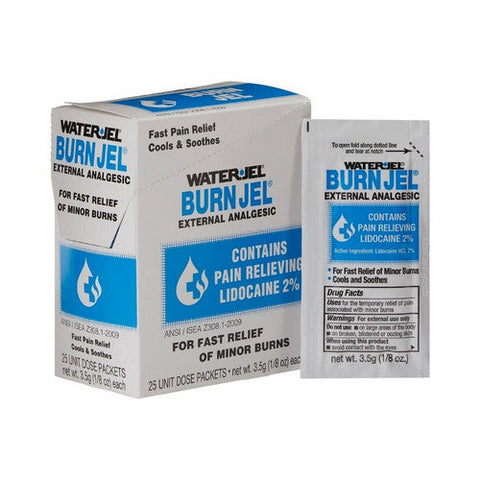 Water Jel, Burn Jel Burn Relief Lidocaine Topical Gel, 3.5 Grams, Box Of 25 Water Jel