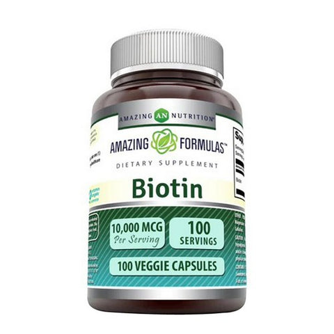Amazing Nutrition, Amazing Formulas Biotin, 10000 mcg, 100 Caps