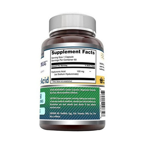 Amazing Nutrition, Amazing Formulas Hyaluronic Acid, 100 mg, 60 Caps
