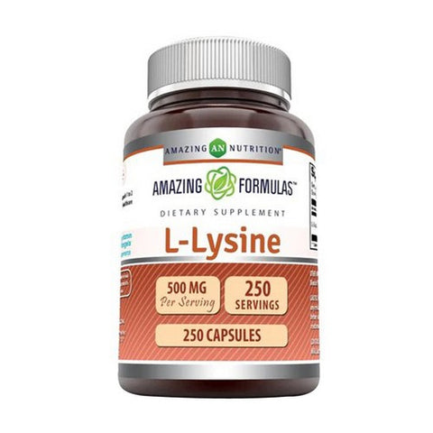 Amazing Nutrition, Amazing Formulas L-Lysine, 500 mg, 250 Caps