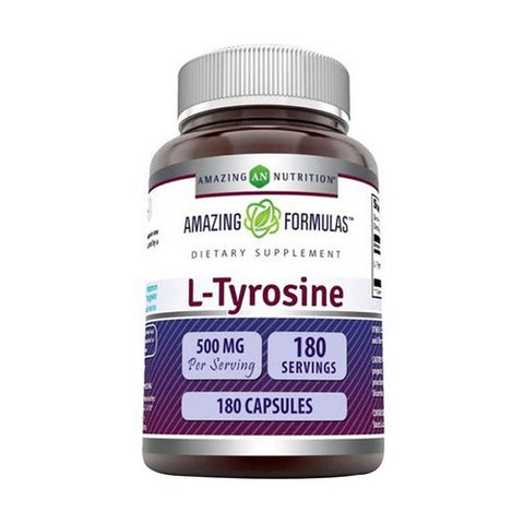 Amazing Nutrition, Amazing Formulas L-Tyrosine, 500 mg, 180 Caps