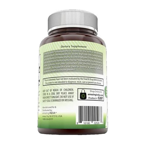 Amazing Nutrition, Amazing India Ashwagandha, 500 mg, 120 Veg Caps