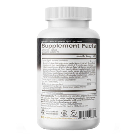 Om Mushrooms, Superfood Master Blend, 250 Mg, 84 Veg Caps