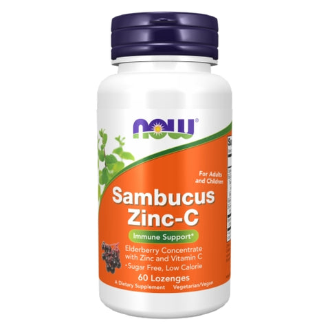Now Foods, Sambucus Zinc-C, 60 Lozenges